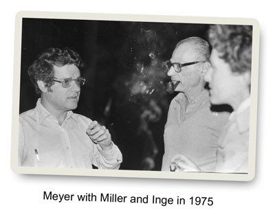 Meyer with Miller and Inge in 1975